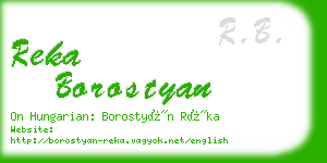 reka borostyan business card